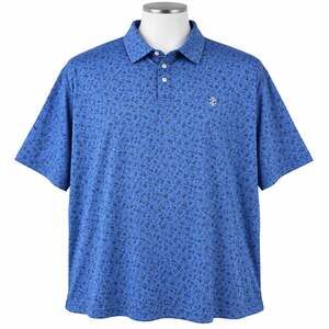IZOD Golf Polo Shirt Mens 4XB Blue Novelty Golf Print Big 4X Short Sleeve